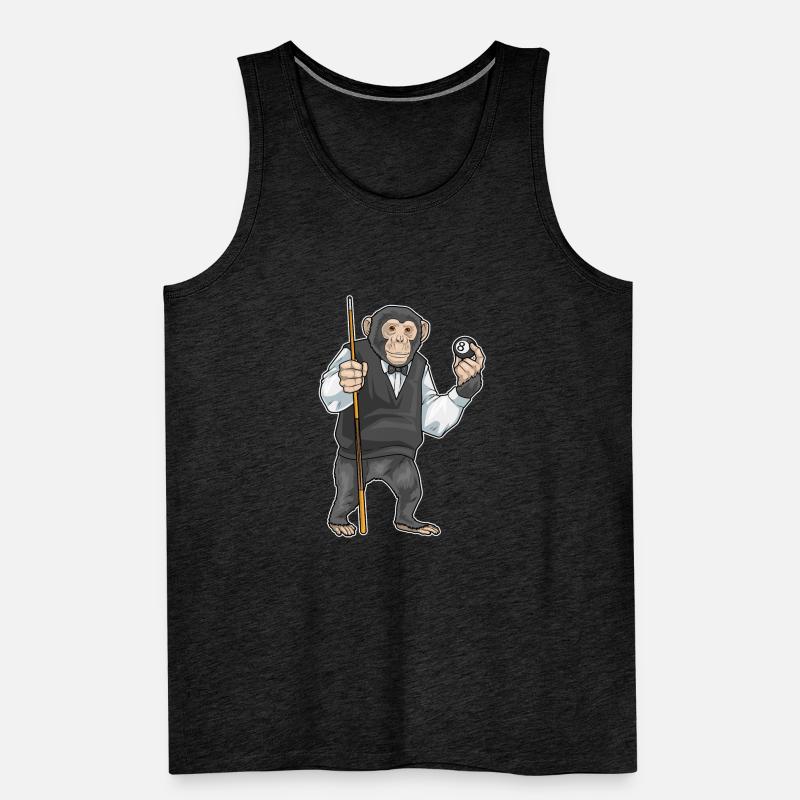 Affe Billiard Queue Sport Männer Premium Bio Tank Top