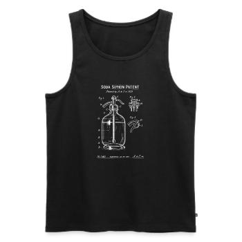 Patentblaupause für den Soda-Siphon-Patent - Männer Premium Bio Tank Top - Schwarz - Vorne - Michal (187cm)