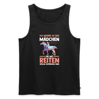 Reiten Pferdeliebhaber Reiterhof Pferde - Männer Premium Bio Tank Top - Schwarz - Vorne - AI Model Male 178 light (178cm)