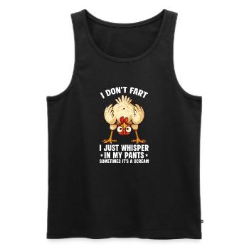 Whisper in My Pants Chicken - Men's Premium Organic Tank Top - black - Front - AI Model Male 178 light (178cm)
