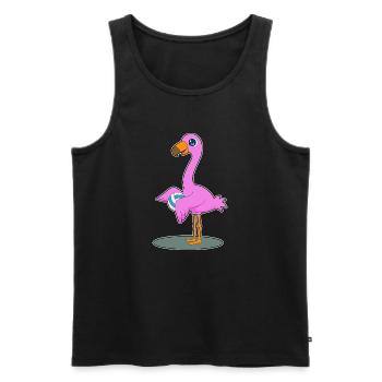 Flamingo Volleyballspieler Volleyball - Männer Premium Bio Tank Top - Schwarz - Vorne - Michal (187cm)