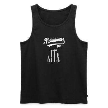 Metallbauer 2024 Ausbildung Prüfung Metallbauazubi - Männer Premium Bio Tank Top - Schwarz - Vorne - Michal (187cm)