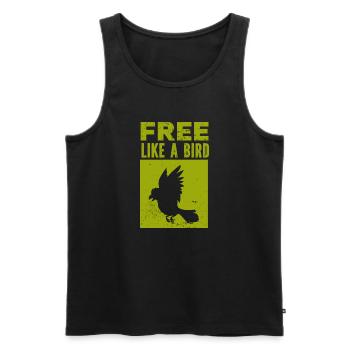 Vogel - Fliegen - Naturschutz Tierfreund - Zoo - Männer Premium Bio Tank Top - Schwarz - Vorne - Michal (187cm)