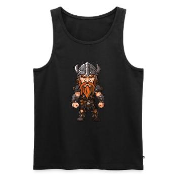 Viking Warrior Odin - Men's Premium Organic Tank Top - black - Front - AI Model Male 178 light (178cm)