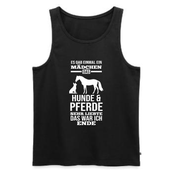 Pferde Pferdeliebhaber Hundeliebhaber Hunde - Männer Premium Bio Tank Top - Schwarz - Vorne - Michal (187cm)