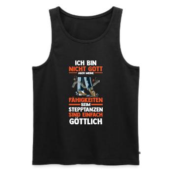 Tänzer Stepptanz - Männer Premium Bio Tank Top - Schwarz - Vorne - Michal (187cm)