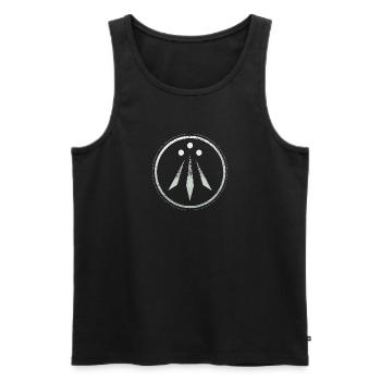 Awen - Männer Premium Bio Tank Top - Schwarz - Vorne - Michal (187cm)