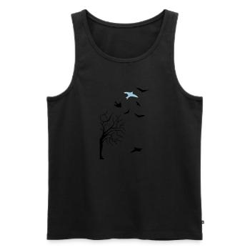 design - Männer Premium Bio Tank Top - Schwarz - Vorne - AI Model Male 178 light (178cm)