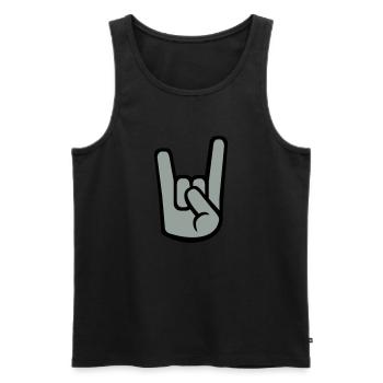 Metal - Männer Premium Bio Tank Top - Schwarz - Vorne - Michal (187cm)
