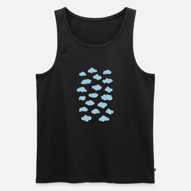 Clouds fleecy cloud - Men's Premium Organic Tank Top - black