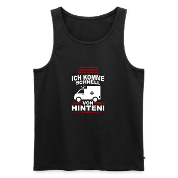 Rettungsdienst - Männer Premium Bio Tank Top - Schwarz - Vorne - AI Model Male 178 light (178cm)