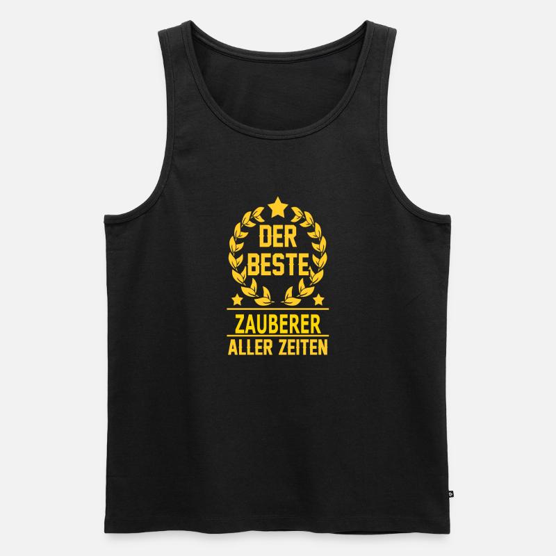 ZAUBERER - Männer Premium Bio Tank Top - Schwarz