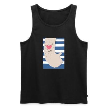 Mum Tattoo - Männer Premium Bio Tank Top - Schwarz - Vorne - Michal (187cm)