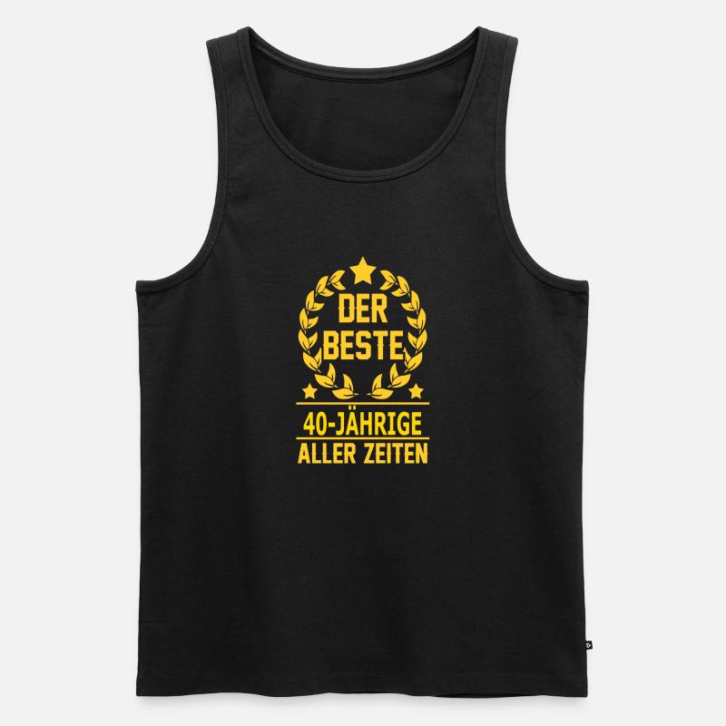 40-JÄHRIGE - Männer Premium Bio Tank Top - Schwarz
