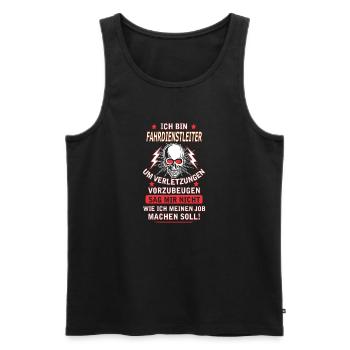 FAHRDIENSTLEITER - Männer Premium Bio Tank Top - Schwarz - Vorne - AI Model Male 178 light (178cm)