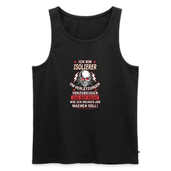 ISOLIERER - Männer Premium Bio Tank Top - Schwarz - Vorne - Michal (187cm)