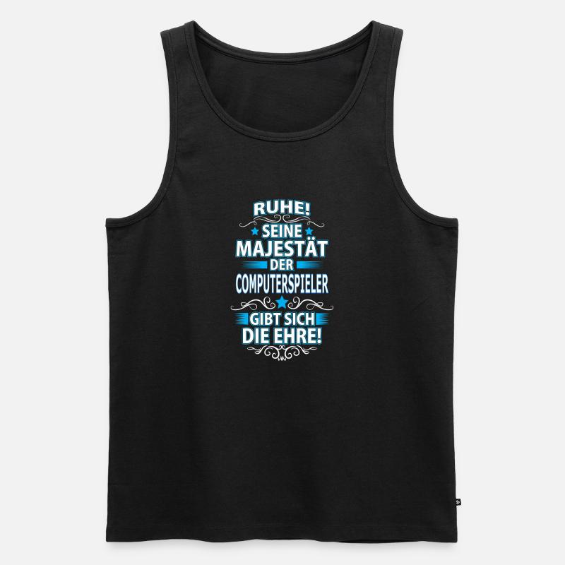 COMPUTERSPIELER - Männer Premium Bio Tank Top - Schwarz