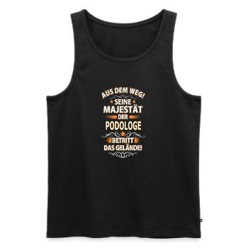 PODOLOGE - Männer Premium Bio Tank Top - Schwarz - Vorne - Michal (187cm)