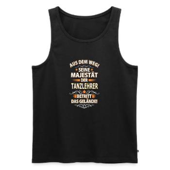 TANZLEHRER - Männer Premium Bio Tank Top - Schwarz - Vorne - Michal (187cm)