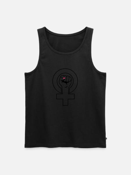 feminist - Men's Premium Organic Tank Top - black