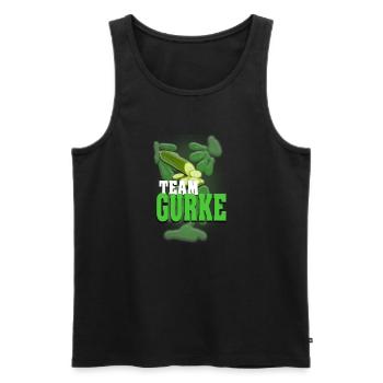 Team Gurke - Frauen - Männer Premium Bio Tank Top - Schwarz - Vorne - AI Model Male 178 light (178cm)