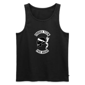 Corsica Skull Team - Débardeur bio Premium Homme - noir - Devant - Michal (187cm)
