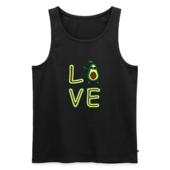 Amour d'avocat! - Débardeur bio Premium Homme - noir - Devant - Michal (187cm)