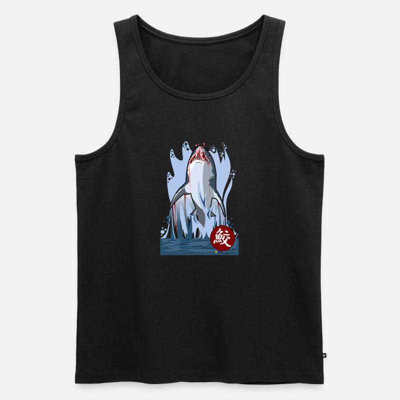 Hai - Männer Premium Bio Tank Top - Schwarz