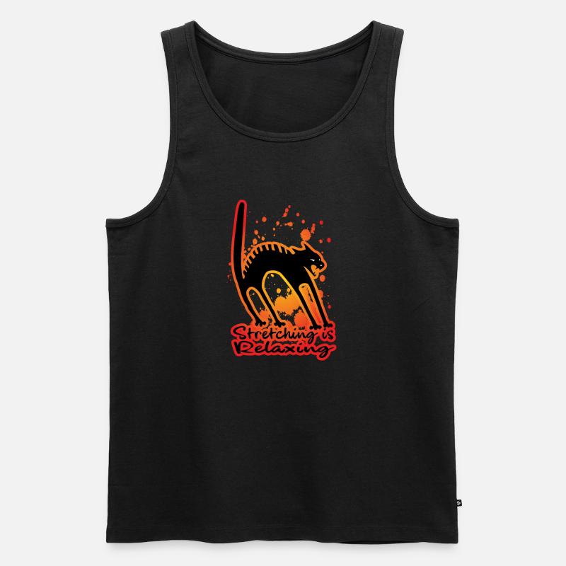 Stretching is Relaxing - Männer Premium Bio Tank Top - Schwarz