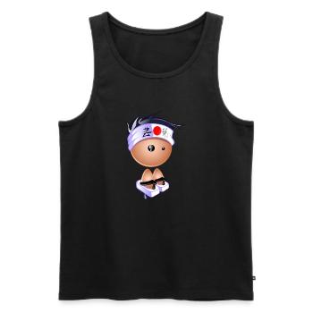 Japonais traditionnel.png - Débardeur bio Premium Homme - noir - Devant - Michal (187cm)