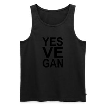 Yes ve gan - vegan - vegan - Débardeur bio Premium Homme - noir - Devant - AI Model Male 178 light (178cm)