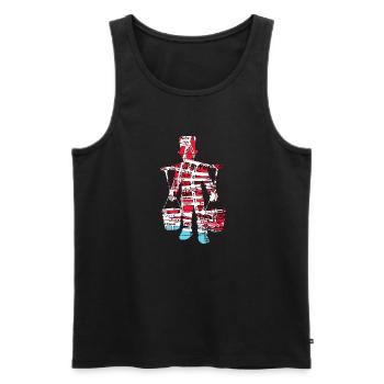 Hamburg - Männer Premium Bio Tank Top - Schwarz - Vorne - AI Model Male 178 light (178cm)