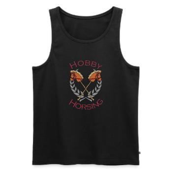 Hobby Horsing Hobby Horse Horse Horses - Men's Premium Organic Tank Top - black - Front - Michal (187cm)