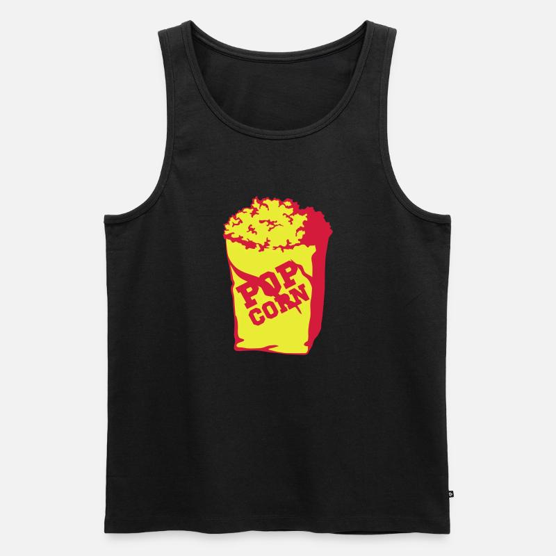 Popcorn - Männer Premium Bio Tank Top - Schwarz
