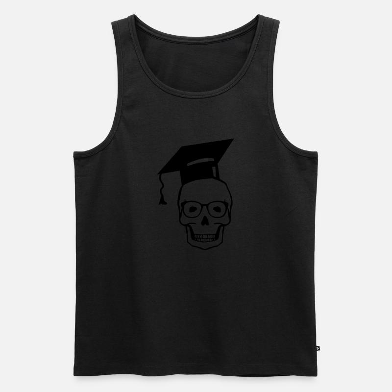 totenkopf_student2 - Männer Premium Bio Tank Top - Schwarz