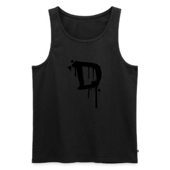 D Graffiti Tropfen Farbklex Blut Spray - Männer Premium Bio Tank Top - Schwarz - Vorne - AI Model Male 178 light (178cm)