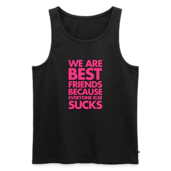 Best Friends - Männer Premium Bio Tank Top - Schwarz - Vorne - AI Model Male 178 light (178cm)
