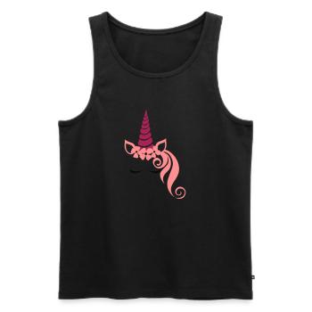 Unicorn - Männer Premium Bio Tank Top - Schwarz - Vorne - Michal (187cm)
