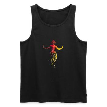 Danseuse arabe - Débardeur bio Premium Homme - noir - Devant - AI Model Male 178 light (178cm)