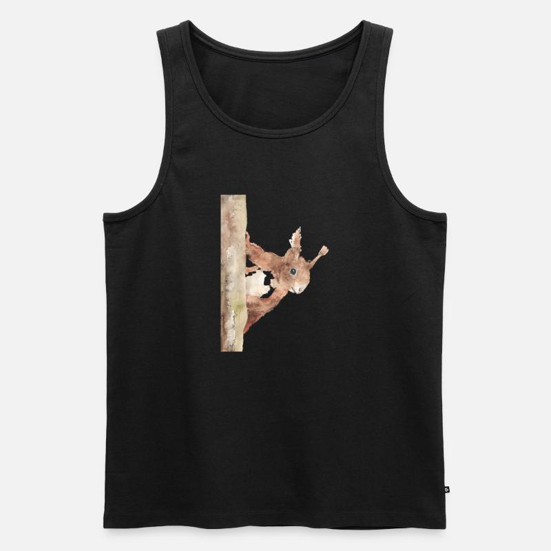 Eichhörnchen - Männer Premium Bio Tank Top - Schwarz