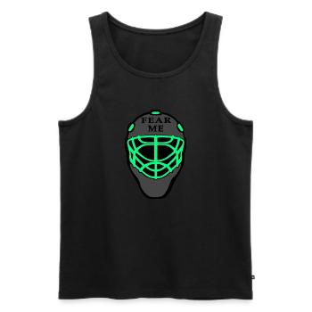hockey hockey fear gardien de but hockey copain fan - Débardeur bio Premium Homme - noir - Devant - Michal (187cm)