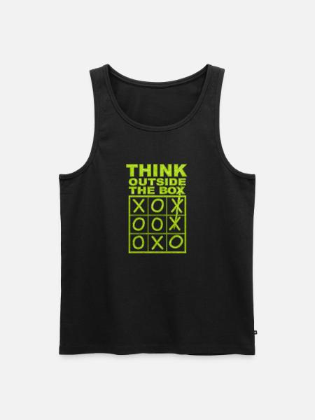 Think outside the box - Men's Premium Organic Tank Top - black