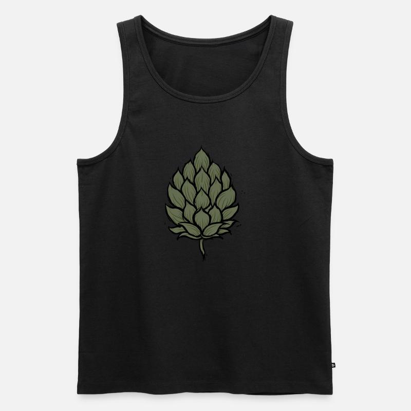 Hopfen - Männer Premium Bio Tank Top - Schwarz