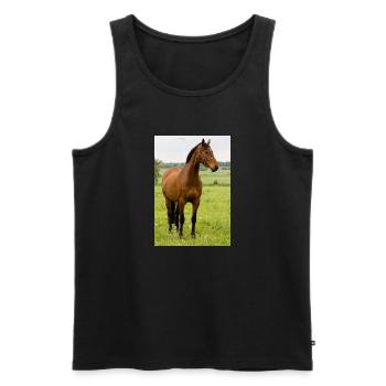Horse. Horse. - Men's Premium Organic Tank Top - black - Front - Michal (187cm)