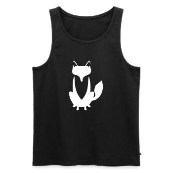 fuchs - Männer Premium Bio Tank Top - Schwarz - Vorne - AI Model Male 178 light (178cm)