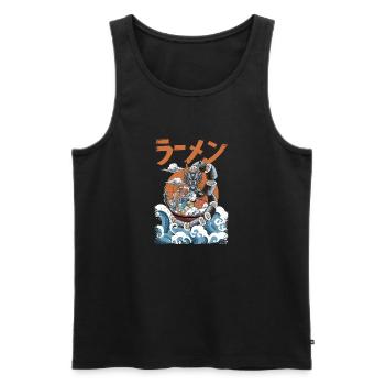 The great Ramen! - Men's Premium Organic Tank Top - black - Front - AI Model Male 178 light (178cm)