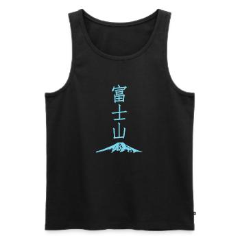 Mount Fuji. - Men's Premium Organic Tank Top - black - Front - AI Model Male 178 light (178cm)