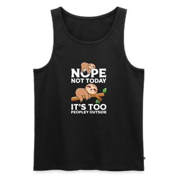 Nope Not Today - Men's Premium Organic Tank Top - black - Front - Michal (187cm)