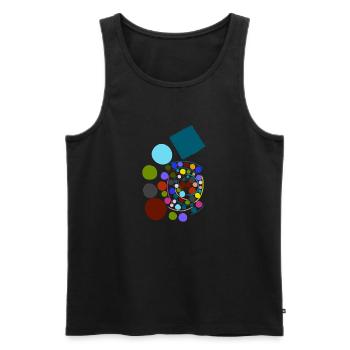 Coloré. - Débardeur bio Premium Homme - noir - Devant - Michal (187cm)