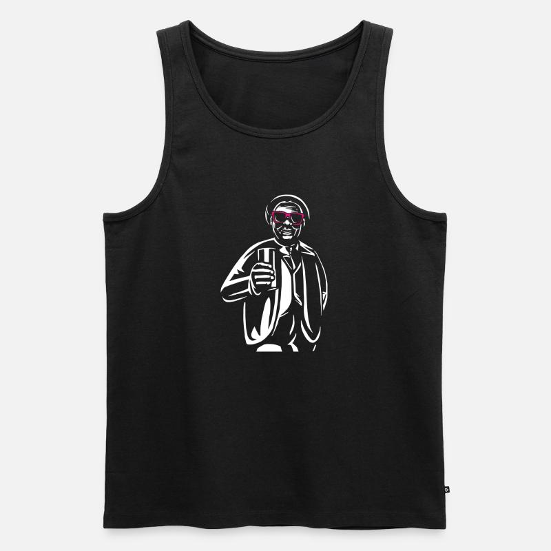Mainzer Schoppenstecher - Männer Premium Bio Tank Top - Schwarz